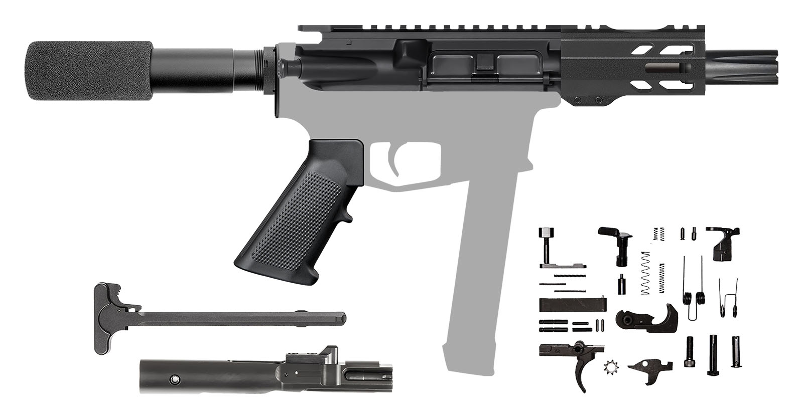 AR-9 Wasp 9mm Pistol Kit – 4 INCH / 4" M-LOK / Afterburner Compens...