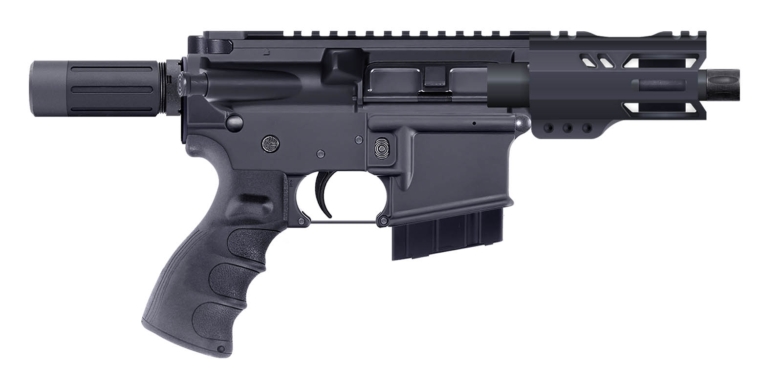 AR-15 Pistol / 5 INCH MICRO Barrel / 5.56 NATO / 1:5 / 4 INCH M-LOK  Handguard / Ergo Grip / BCG / Charging Handle / Micro Buffer / 200-824 -  CBC Precision AR's