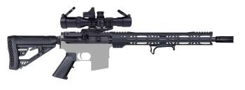 CBC Guardian - AR-15 Rifle Kit - 5.56 NATO / 1:8 / 15 INCH M-Lok Handguard / BCG / CHH / LPK / Afterburner Compensator / Handstop / Optic Assault Scope / S-205-001